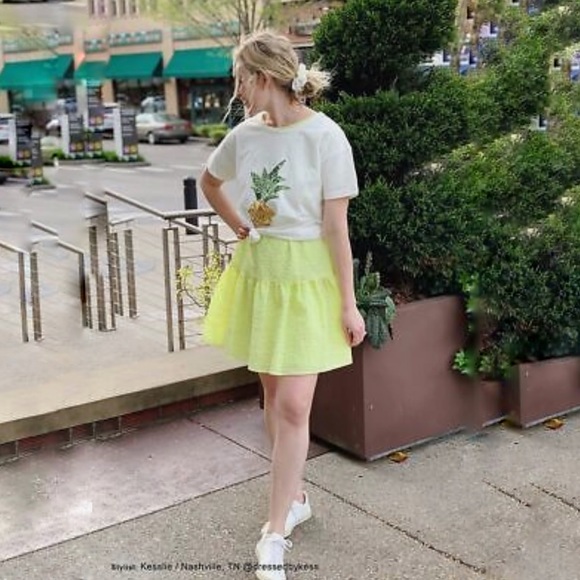 Anthropologie Farm Rio Brazil Pineapple Tropic Graphic White T-Shirt in XS EUC - Picture 4 of 12